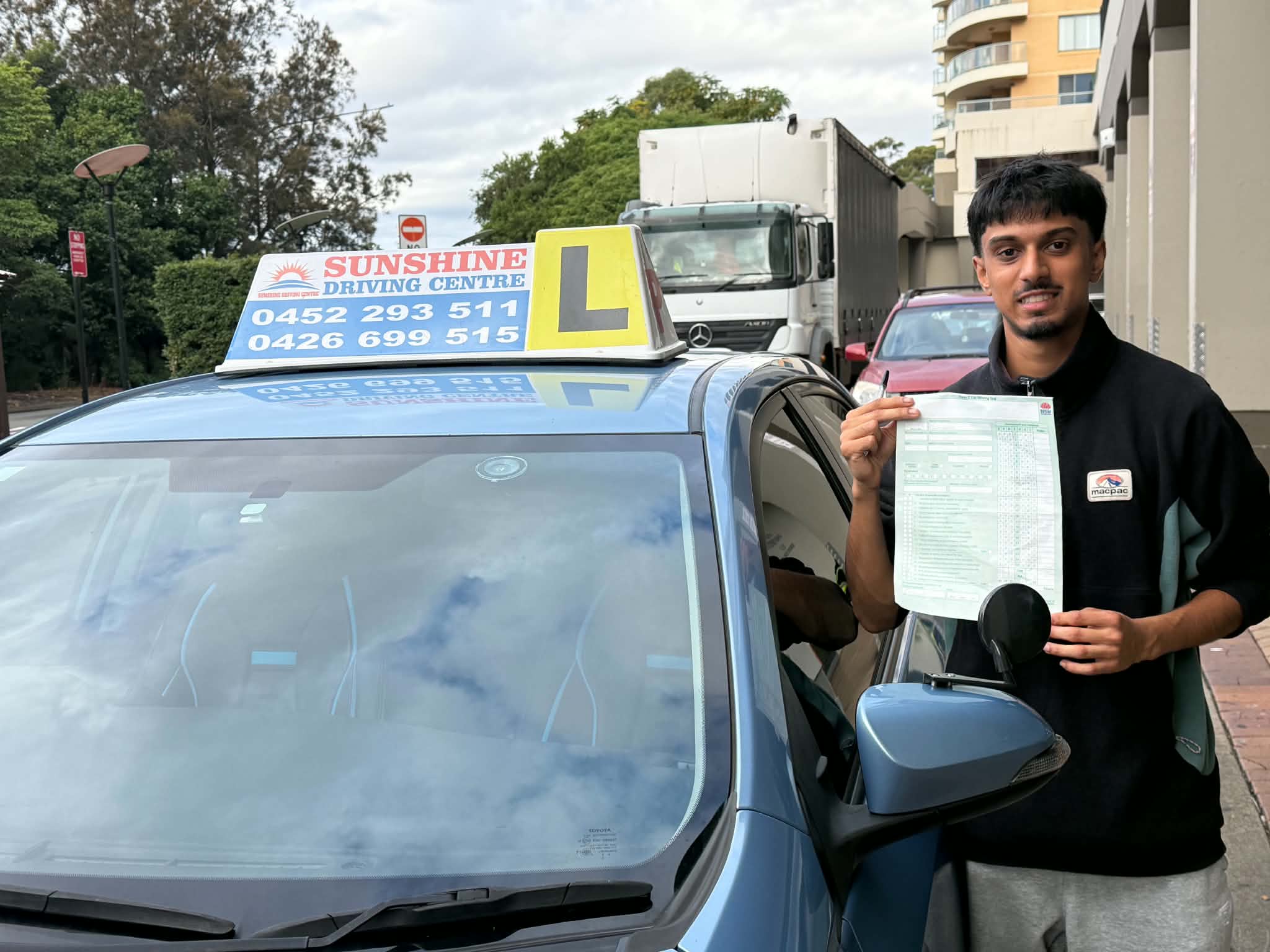 Car hire for driving test